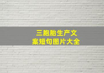 三胞胎生产文案短句图片大全