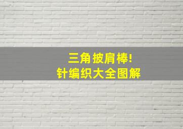 三角披肩棒!针编织大全图解