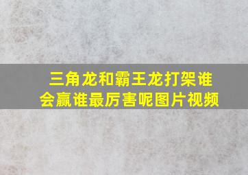 三角龙和霸王龙打架谁会赢谁最厉害呢图片视频