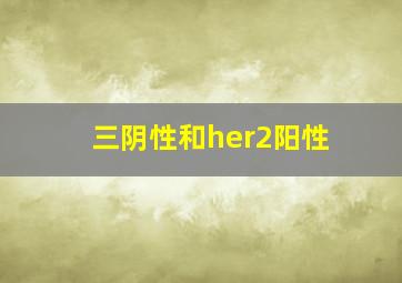 三阴性和her2阳性