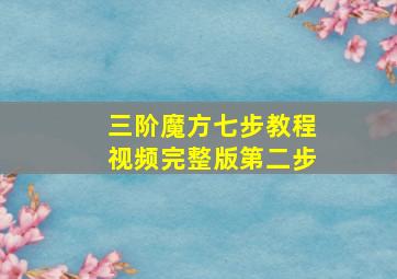 三阶魔方七步教程视频完整版第二步