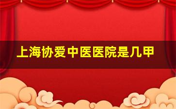 上海协爱中医医院是几甲