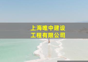 上海唯中建设工程有限公司