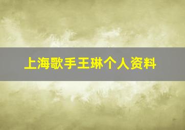 上海歌手王琳个人资料