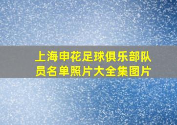 上海申花足球俱乐部队员名单照片大全集图片