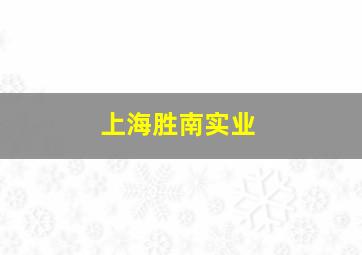 上海胜南实业