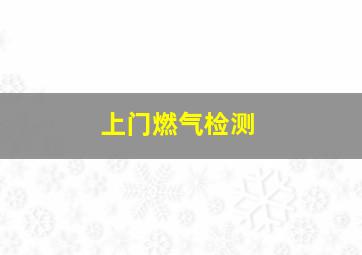 上门燃气检测