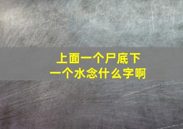 上面一个尸底下一个水念什么字啊