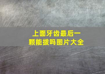 上面牙齿最后一颗能拔吗图片大全