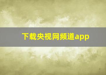 下载央视网频道app