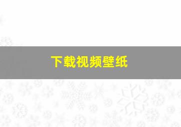 下载视频壁纸