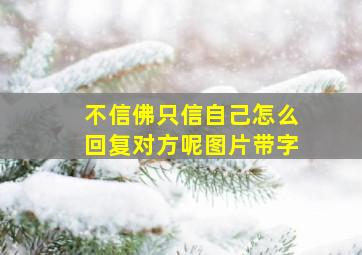 不信佛只信自己怎么回复对方呢图片带字