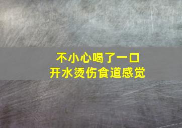 不小心喝了一口开水烫伤食道感觉