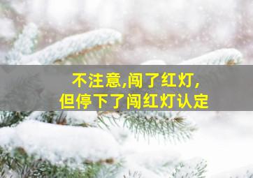 不注意,闯了红灯,但停下了闯红灯认定