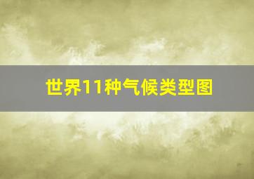 世界11种气候类型图