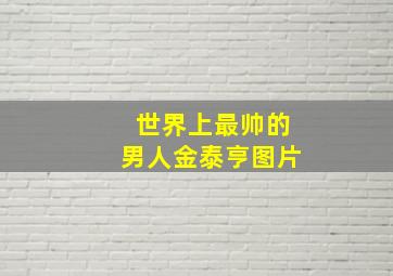 世界上最帅的男人金泰亨图片