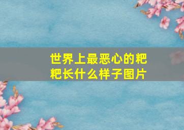 世界上最恶心的粑粑长什么样子图片