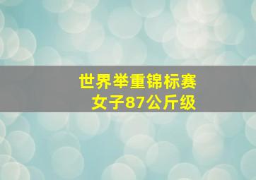 世界举重锦标赛女子87公斤级