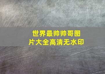 世界最帅帅哥图片大全高清无水印