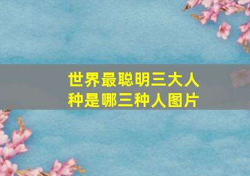 世界最聪明三大人种是哪三种人图片