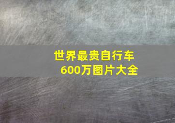 世界最贵自行车600万图片大全