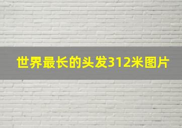 世界最长的头发312米图片