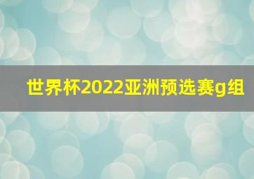 世界杯2022亚洲预选赛g组