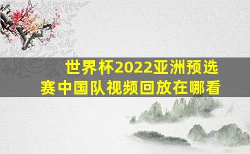 世界杯2022亚洲预选赛中国队视频回放在哪看