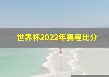 世界杯2022年赛程比分