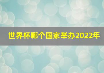 世界杯哪个国家举办2022年