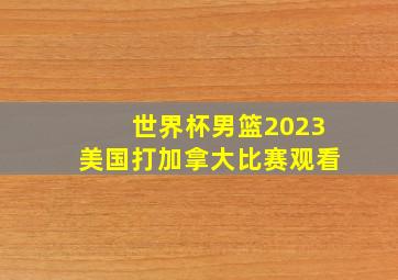 世界杯男篮2023美国打加拿大比赛观看