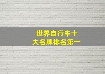 世界自行车十大名牌排名第一