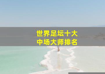 世界足坛十大中场大师排名