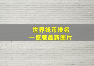 世界钱币排名一览表最新图片