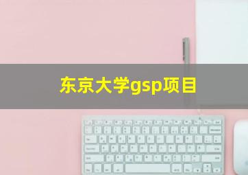 东京大学gsp项目