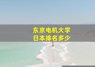 东京电机大学日本排名多少