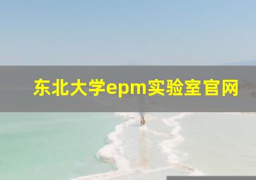 东北大学epm实验室官网