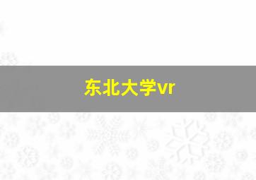 东北大学vr