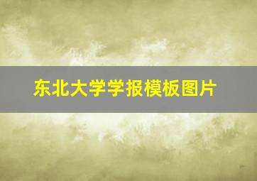 东北大学学报模板图片