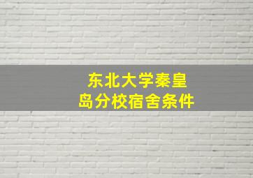 东北大学秦皇岛分校宿舍条件