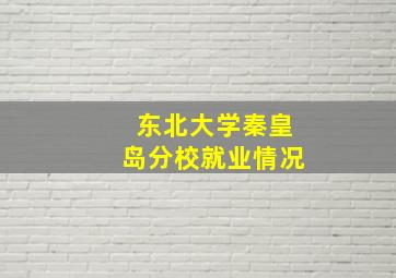 东北大学秦皇岛分校就业情况