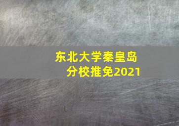 东北大学秦皇岛分校推免2021