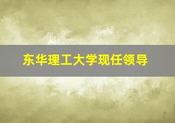 东华理工大学现任领导