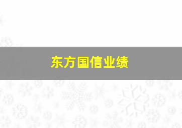 东方国信业绩