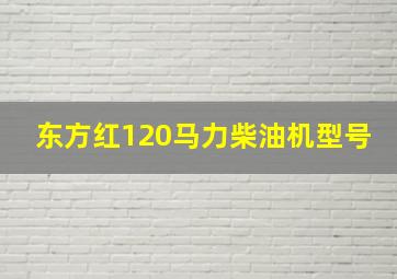 东方红120马力柴油机型号