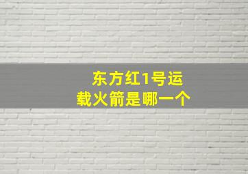 东方红1号运载火箭是哪一个