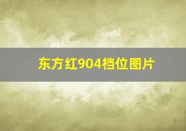 东方红904档位图片