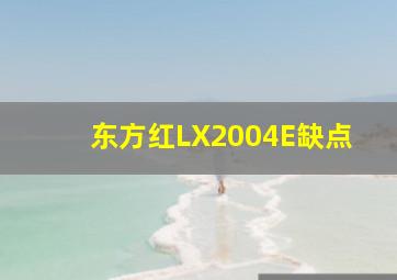 东方红LX2004E缺点