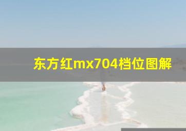 东方红mx704档位图解