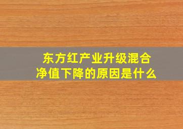 东方红产业升级混合净值下降的原因是什么